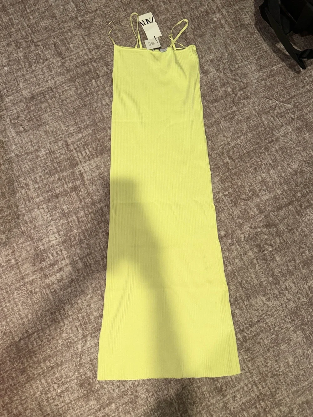 Zara Pale Yellow Ribbed Knit Top